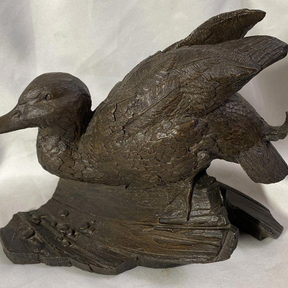 VINTAGE 1984 NATIONAL WILDLIFE FEDERATION ~ MALLARD ~ DUCK SCULPTURE BY CHAPEL